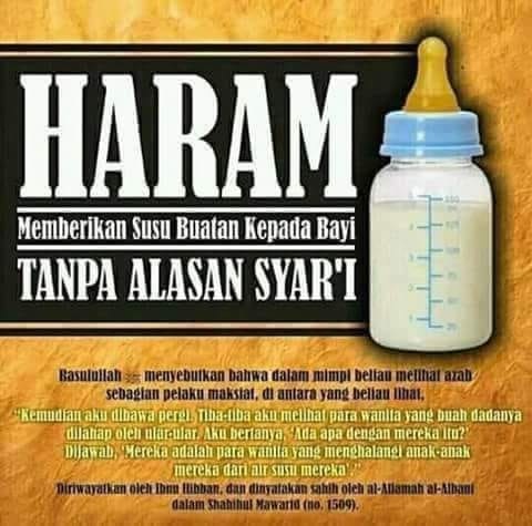 Memberi Susu Formula Menjadikan Ibunya Disiksa di Neraka?