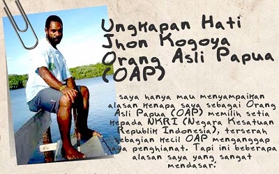 Begini Ungkapan Hati Jhon Kogoya, Orang Asli Papua yang Bangga NKRI