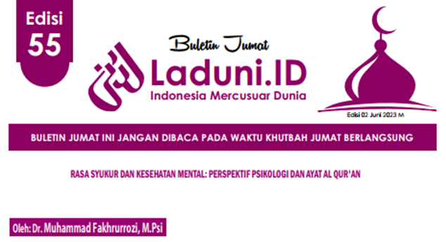 Buletin Jumat Laduni.ID Edisi 55: Rasa Syukur dan Kesehatan Mental, Perspektif Psikologi dan Ayat Al Qur’an