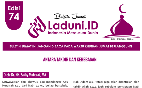 Buletin Jumat Laduni.ID Edisi 74: Antara Takdir dan Kebebasan