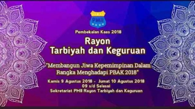 PMII Rayon Tarbiyah dan keguruan UIN Raden Intan Lampung Gelar Penguatan Kapasitas Kepemimpinan