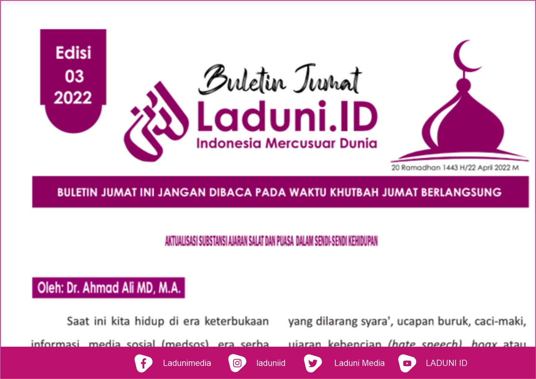 Buletin Jumat Laduni.ID Edisi 03