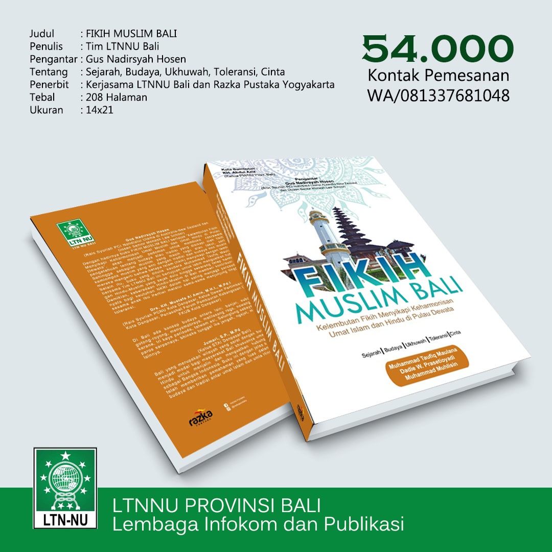 Mengupas Integrasi Agama dan Budaya, LTNNU Bali Terbitkan Buku “Fikih Muslim Bali”