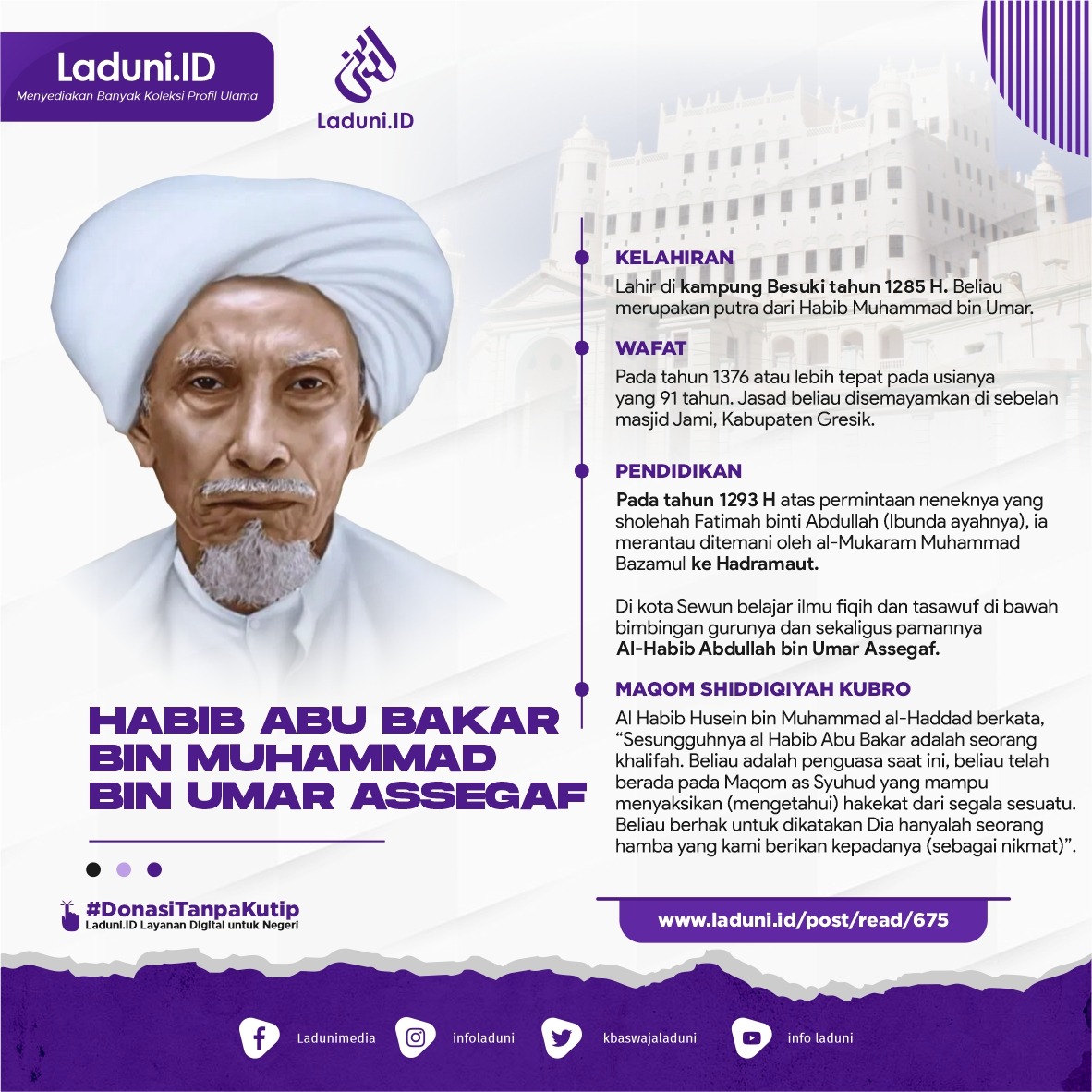 Biografi Habib Abu Bakar bin Muhammad bin Umar Assegaf (Habib Abu Bakar Gresik)