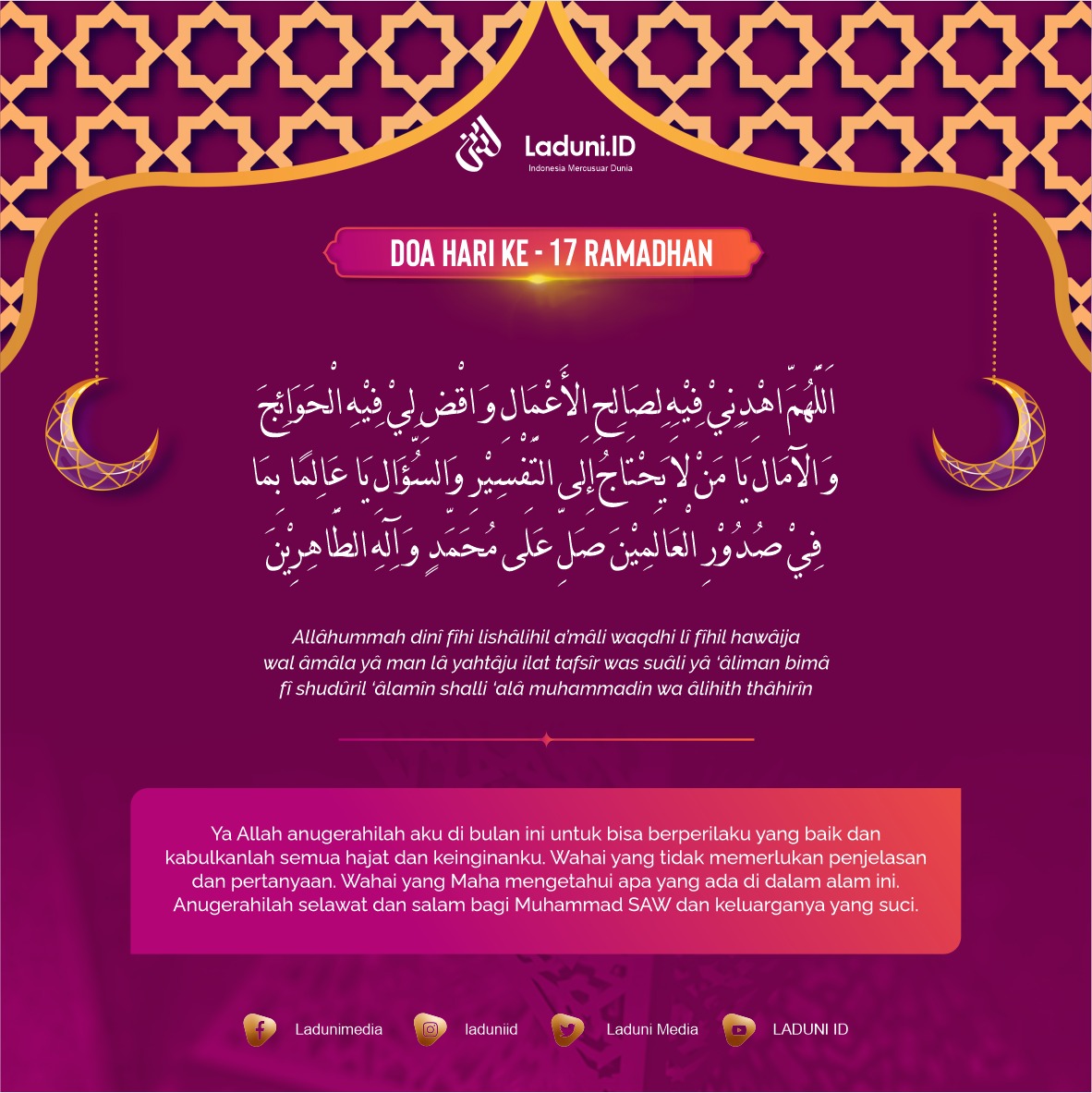 Doa Puasa Ramadhan Hari ke-17 dan Hikmahnya