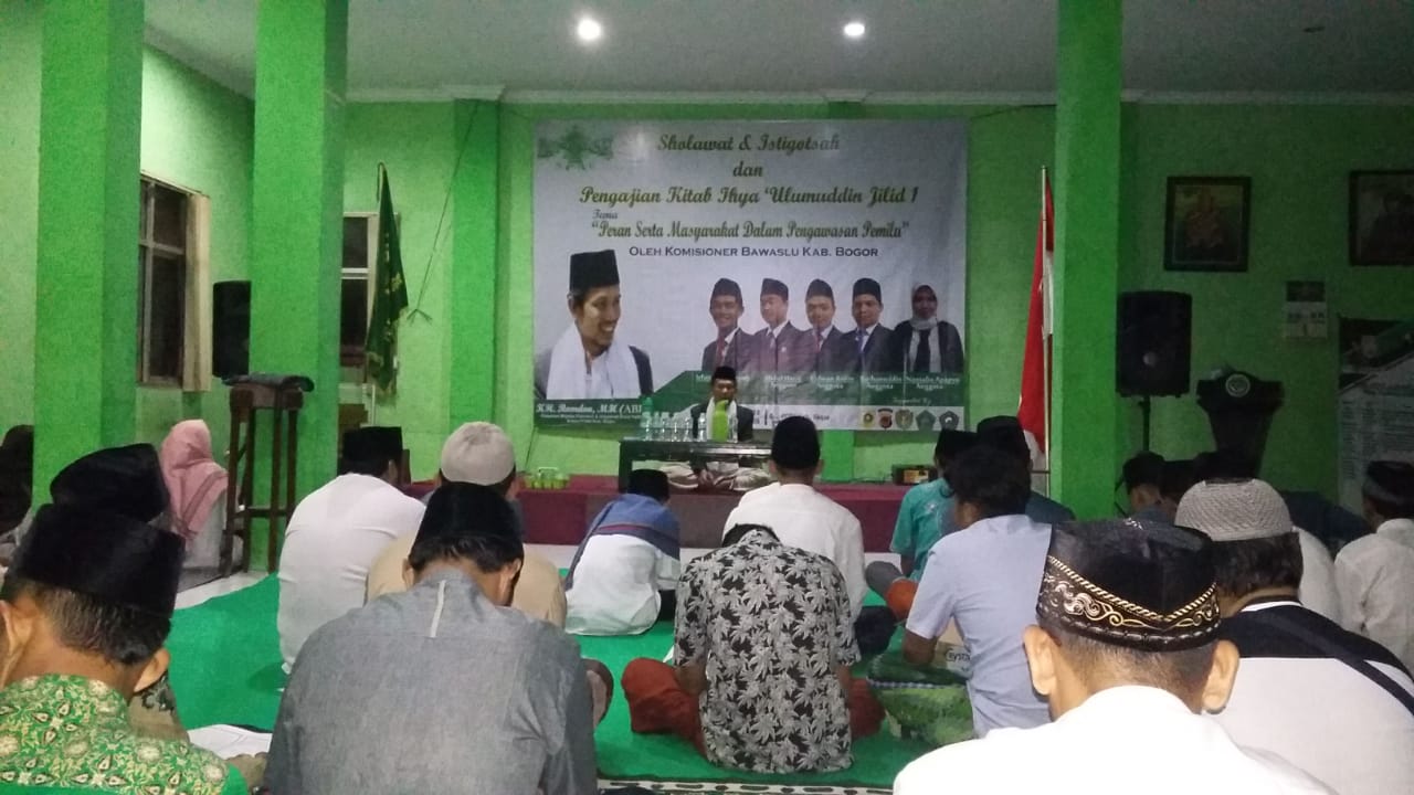 Ngaji Kitab Ihya Ulumuddin bersama Abi Romdhoni Dihadiri Bawaslu Bogor