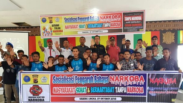 Polres Aceh Utara dan BNN Gelar Sosialisasi Bahaya Narkoba di Langkahan