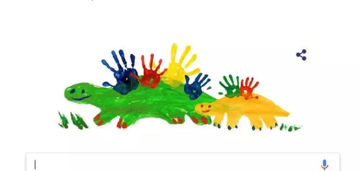 Google Doodle Rayakan Hari Ibu dengan Gambar Dinosaurus, Ini Maknanya