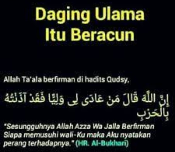 Mencaci Ulama? Ingat, Daging Ulama Beracun