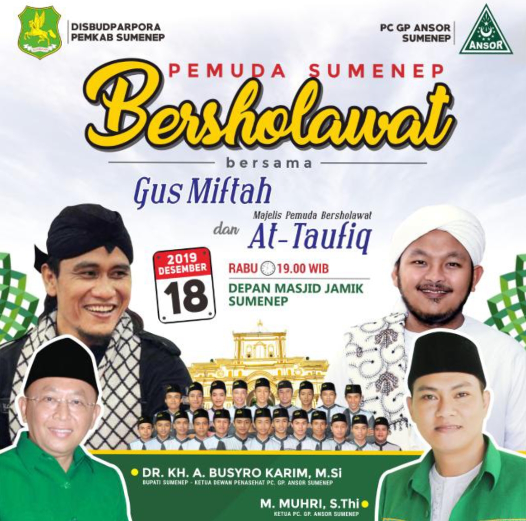 Bersama Gus Miftah, Yuk Hadiri Pemuda Sumenep Bershalawat