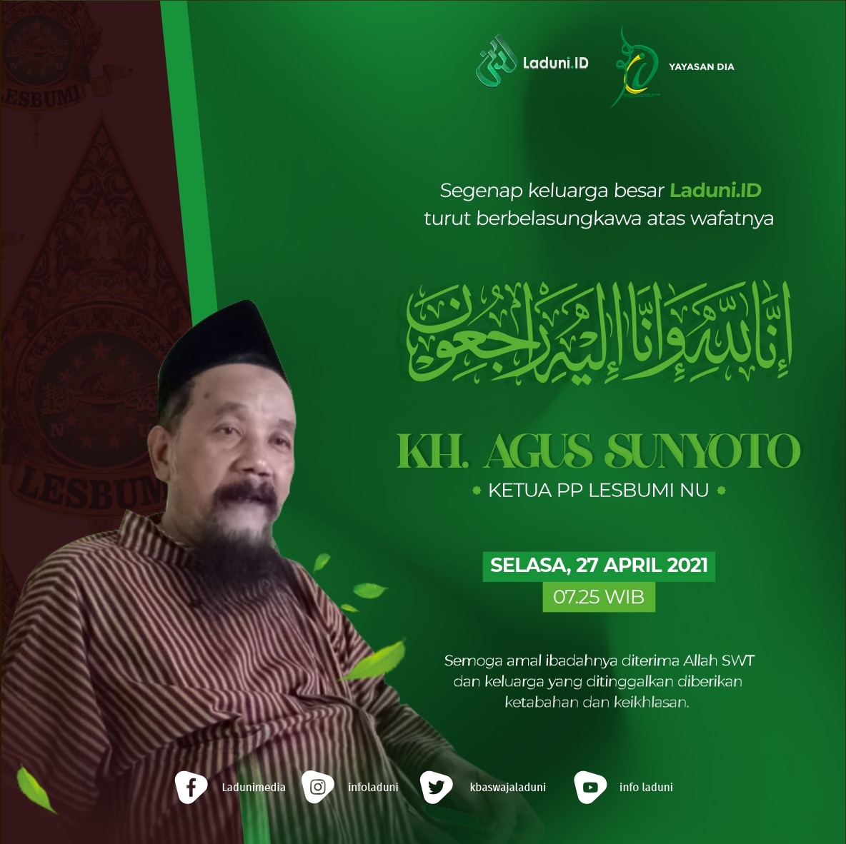 Penulis Atlas Wali Songo KH. Agus Sunyoto Meninggal Dunia