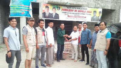 PB PMII Salurkan Sembako ke Desa Pemepek Lombok Tengah