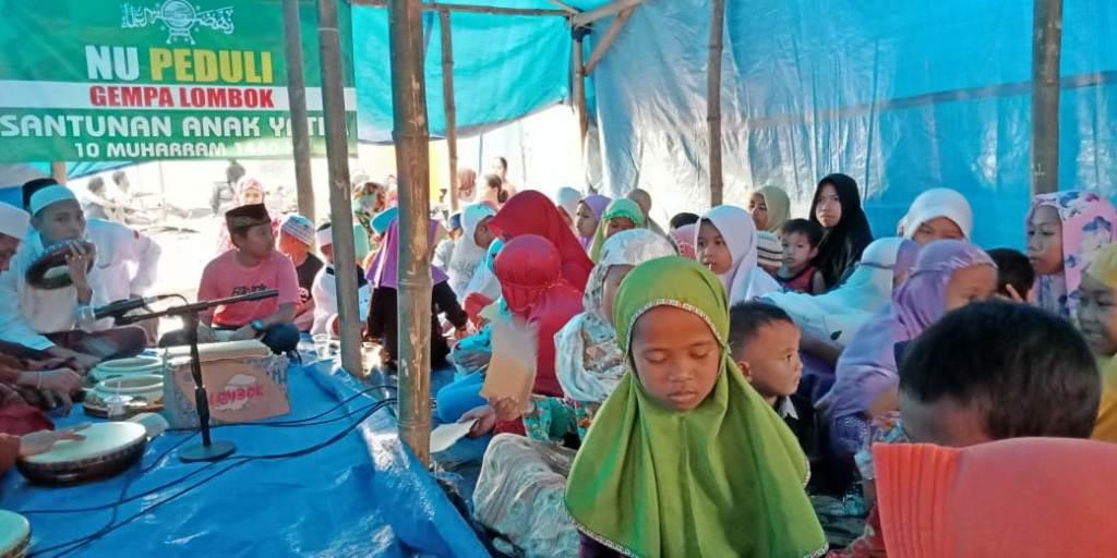 Menandai Momentum 10 Muharram, NU Peduli Anak Yatim Piatu di Pengungsian