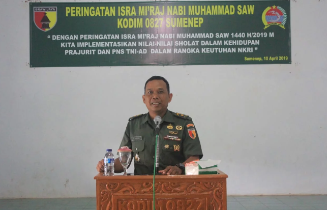 Ini Pesan dalam Isra’ Mi’raj Nabi Muhammad SAW 1440 H yang Digelar Kodim 0827 Sumenep