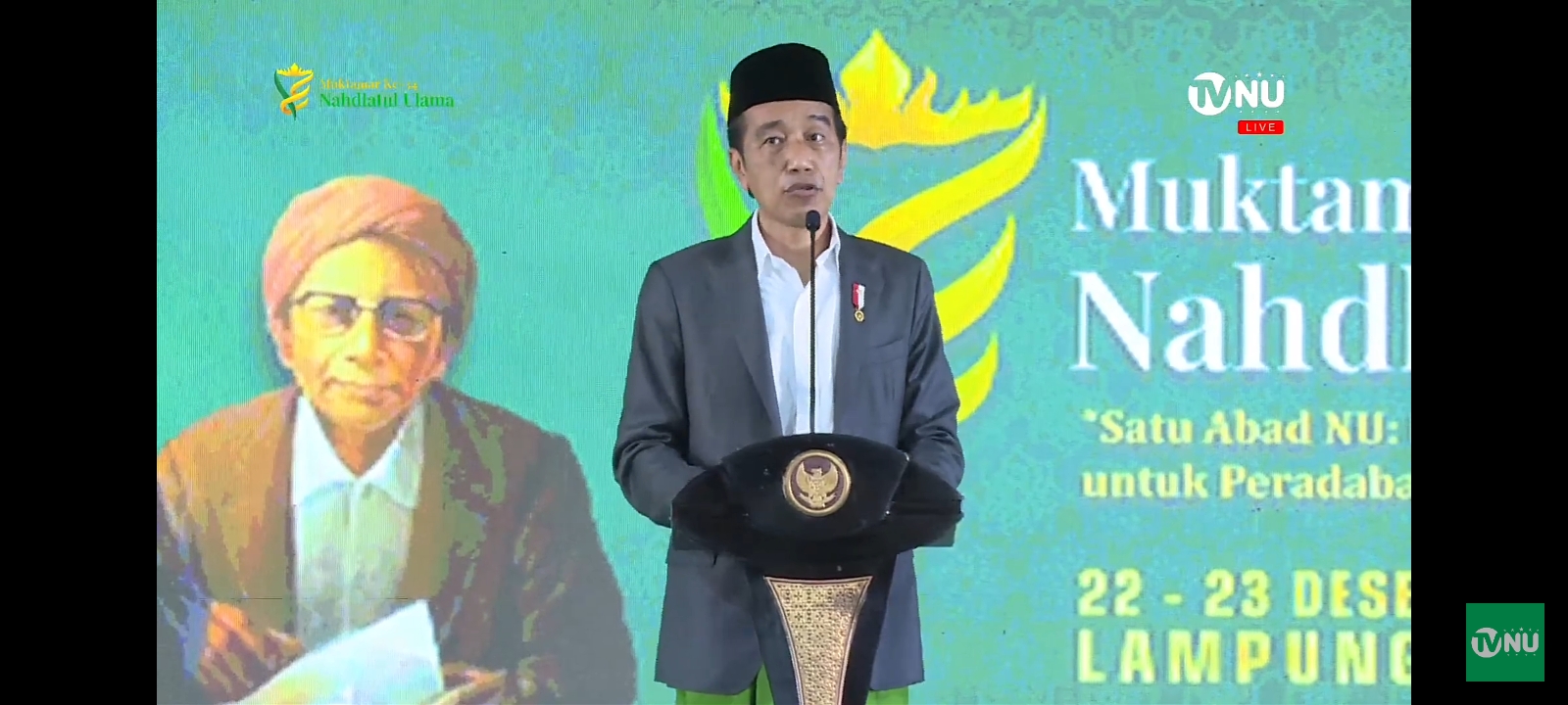 Muktamar ke-34 Nahdatul Ulama di Lampung Resmi Dibuka Presiden Jokowi