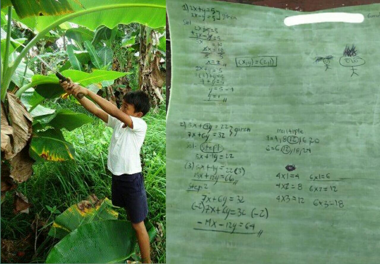 Kisah Sedih Erlande Menulis di Daun Pisang karena Tak Mampu Beli Buku