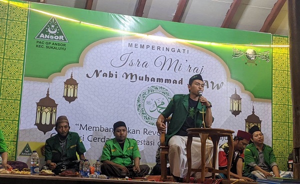 Rawat Tradisi, GP Ansor Sukaluyu Cianjur Peringati Isra' Mi'raj