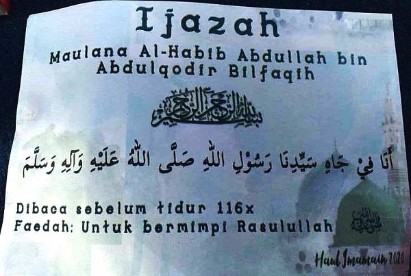 Habib Abdullah bin Abdul Qadir Bilfaqih Ijazahkan Amalan ...