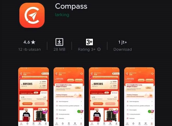 Aplikasi Compass dan Skema Bisnis Haramnya