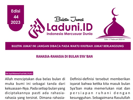 Buletin Jumat Laduni.ID Edisi 44: Rahasia-Rahasia di Bulan Sya’ban