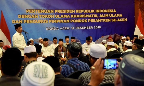 Silaturahmi dengan Ulama Aceh, Presiden Jokowi Tegaskan Percepat RUU Pesantren