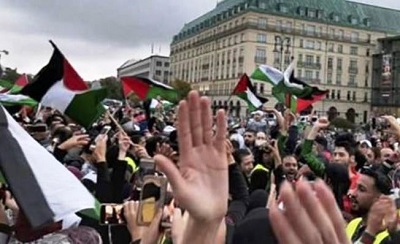 Warga Berlin Unjuk Rasa Tolak Penjajahan Israel atas Palestina