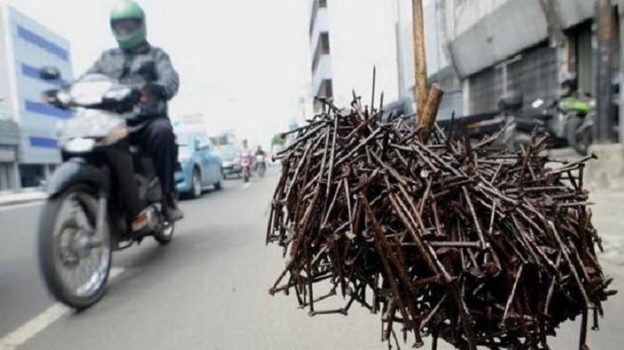 Sejumlah Lokasi Rawan Ranjau Paku di Jakarta