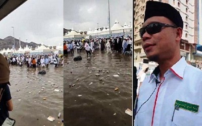 Hujan Deras Guyur Mina, Jamaah Haji Indonesia Aman