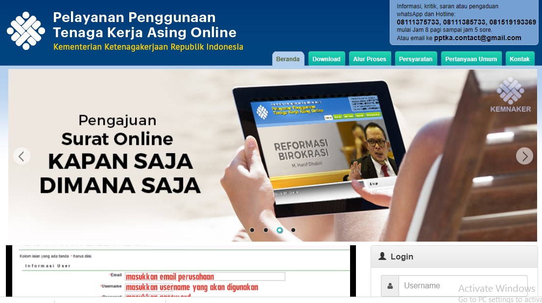 Kini Izin Penggunaan TKA Bisa Melalui Integrasi Online Lintas Kementerian