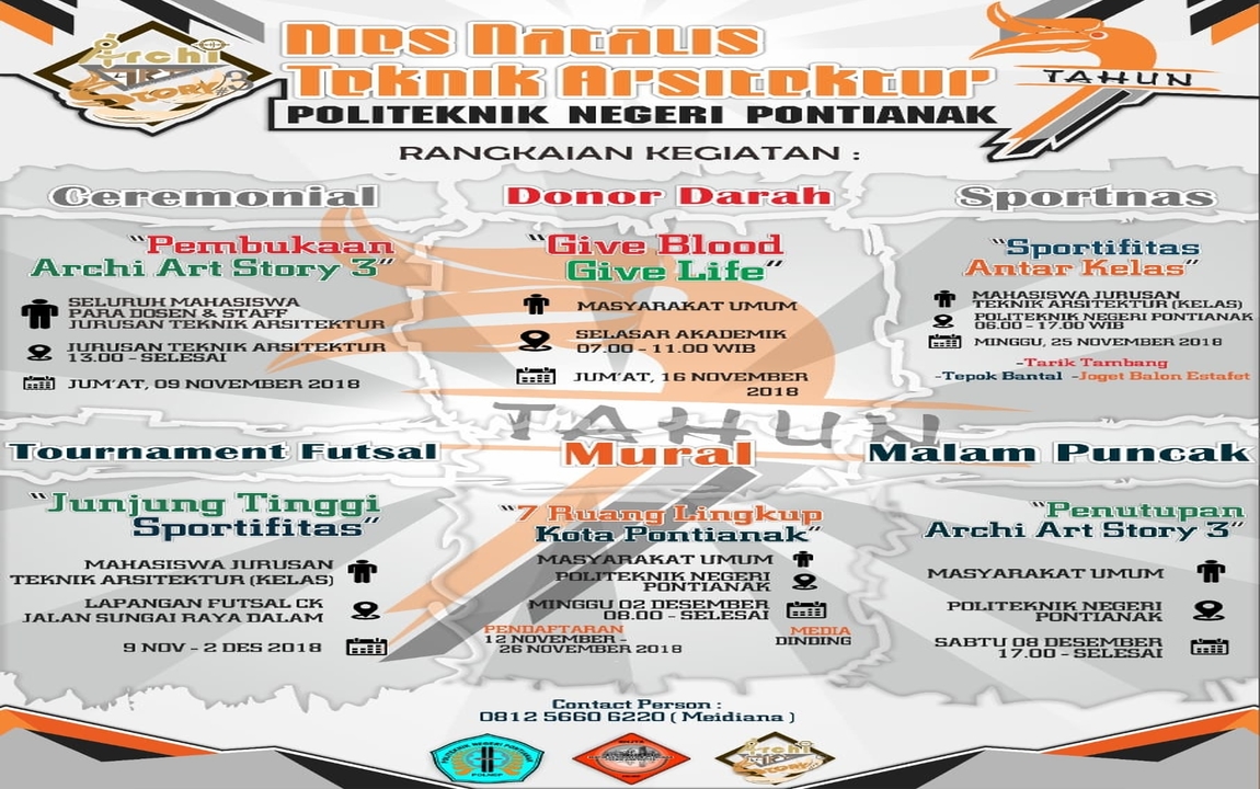 Selain Seminar Nasional SENTARUM, Ini Rangkaian Acara Dies Natalis Jurusan Teknik Arsitektur POLNEP 